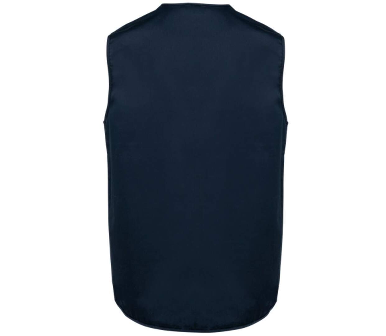 Gilet sans manches multipoches polycoton - Unisexe - WK609 - bleu marine-2