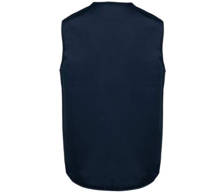 Gilet sans manches multipoches polycoton - Unisexe - WK609 - bleu marine