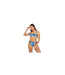 Womens/ladies Floral High Waist Bikini Bottoms Blue White Brave Soul-1