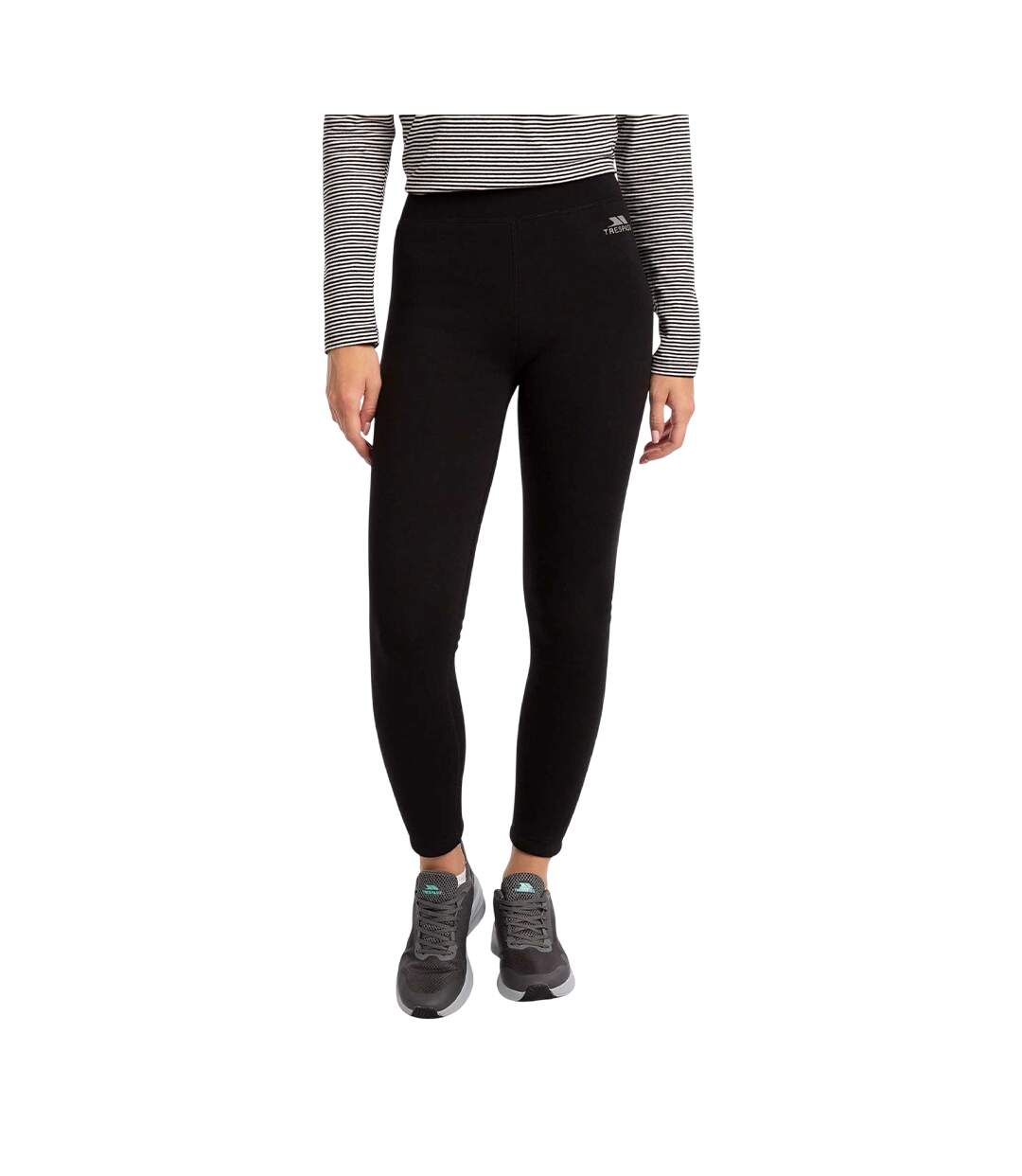 Legging Uni Et Doublé À Taille Élastiquée Fuzzy Femme Noir Trespass-3