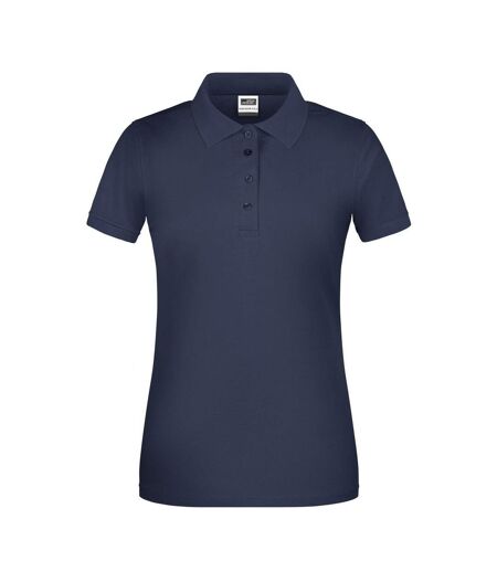 Polo Bio Workwear Femme Bleu Marine James And Nicholson
