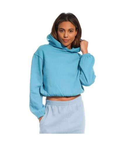 Womens/ladies cropped hoodie bleu sarcelle Light And Shade