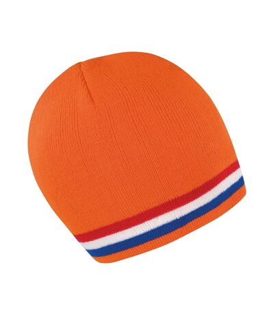 Unisex adult national holland beanie orange/red/white/blue Result Winter Essentials