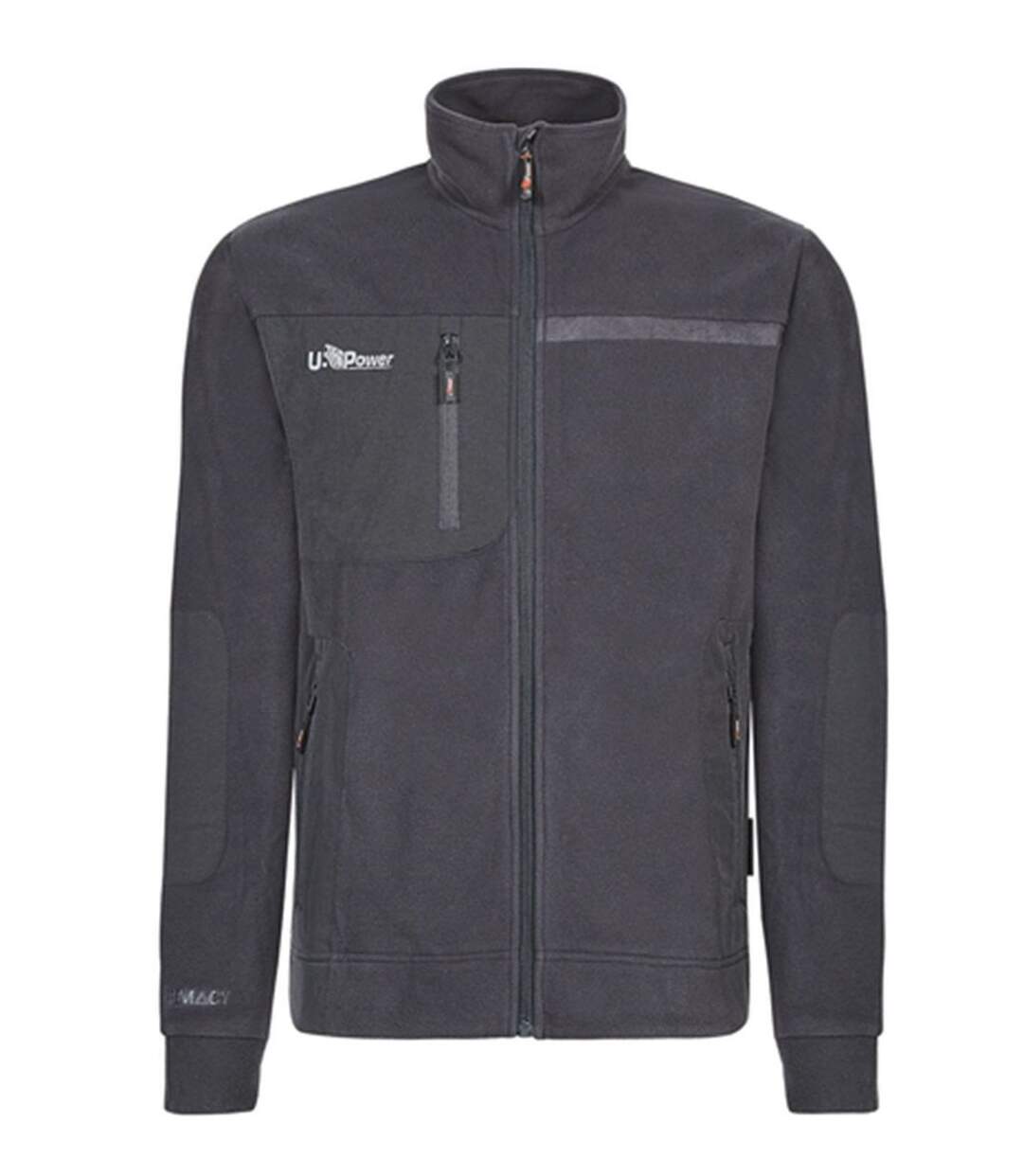 Veste de travail zippée micropolaire pour homme - UPFU225 - gris asphalte-1