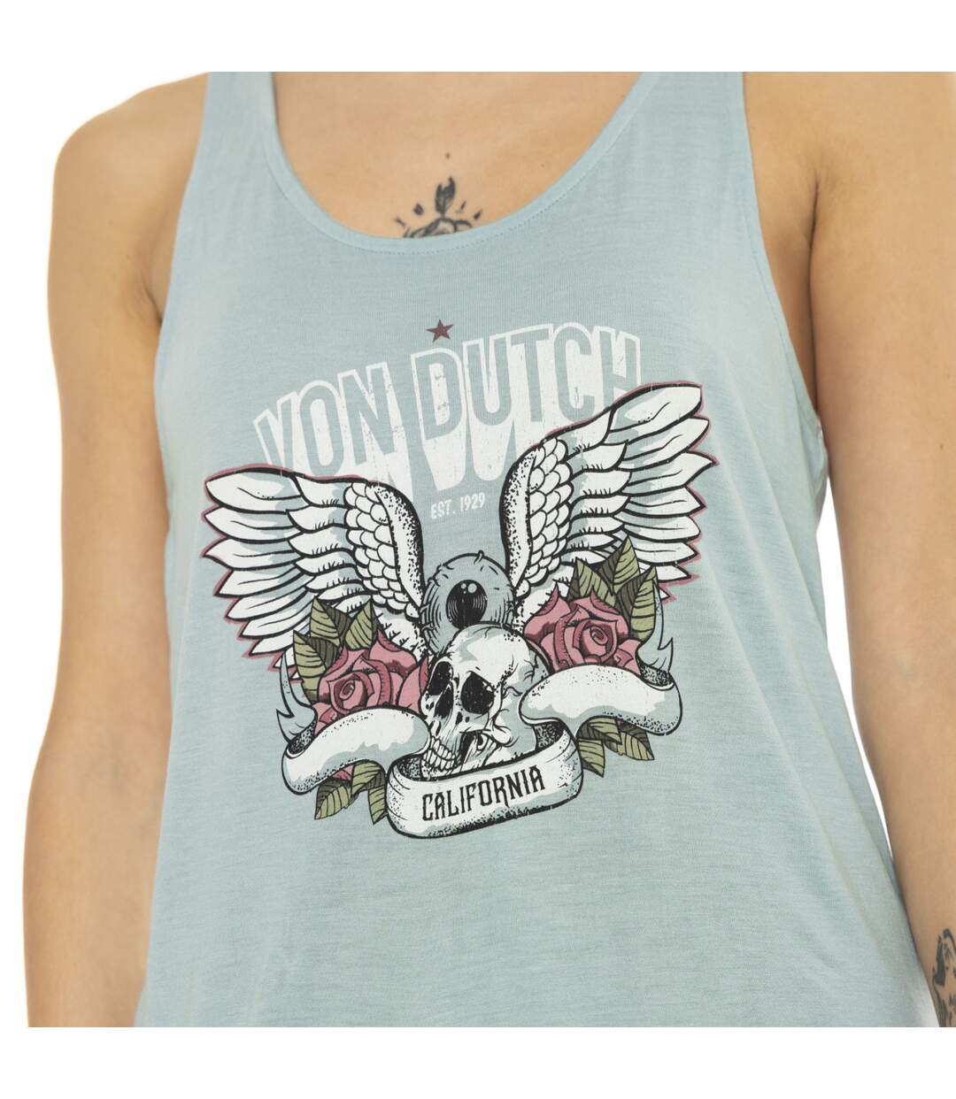 Débardeur femme loose Skull Flower Vondutch-2
