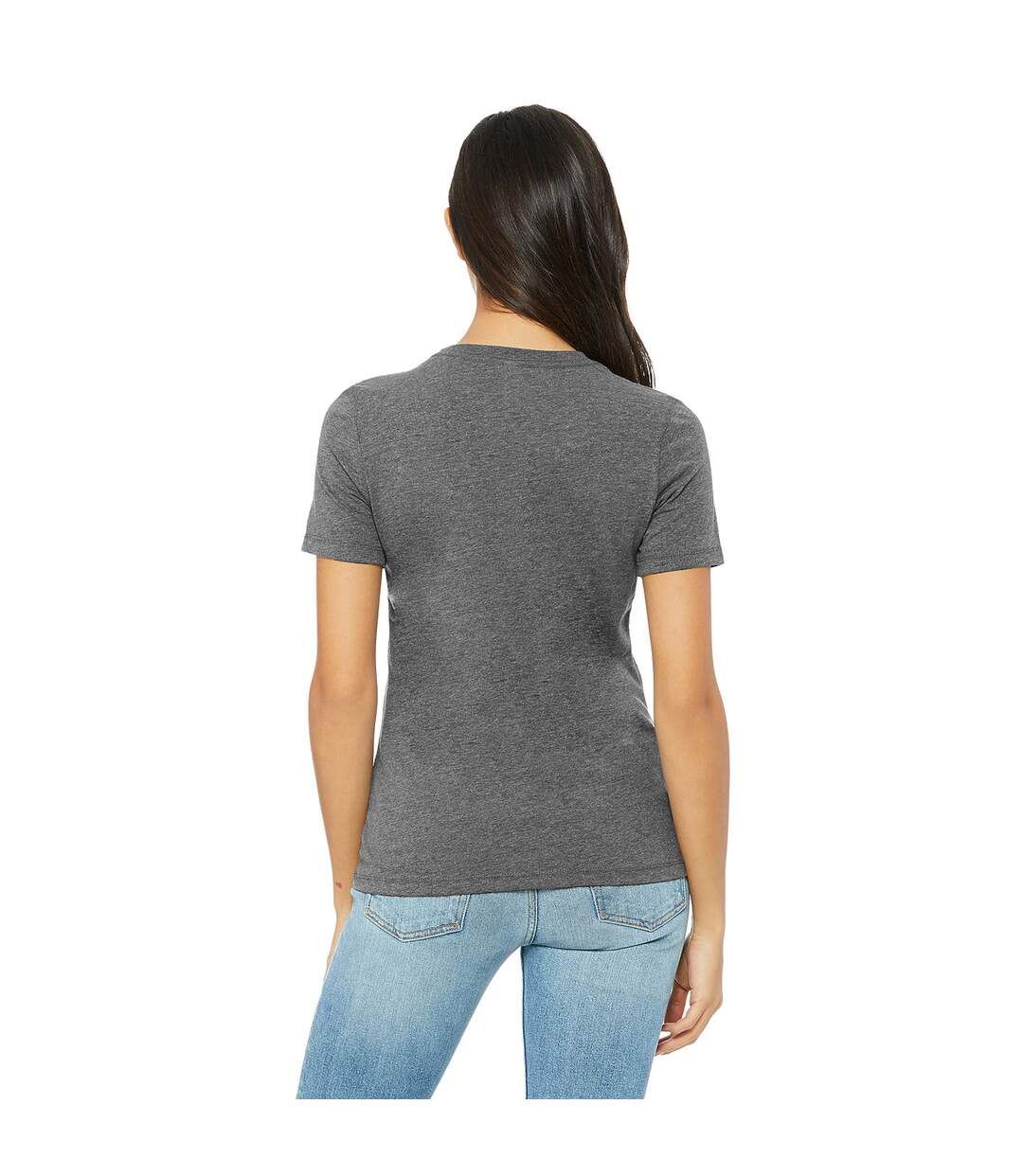 T-shirt femme gris foncé chiné Bella + Canvas-2