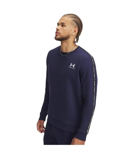 Mens Icon Regular Casual Sweatshirt Navy White Under Armour