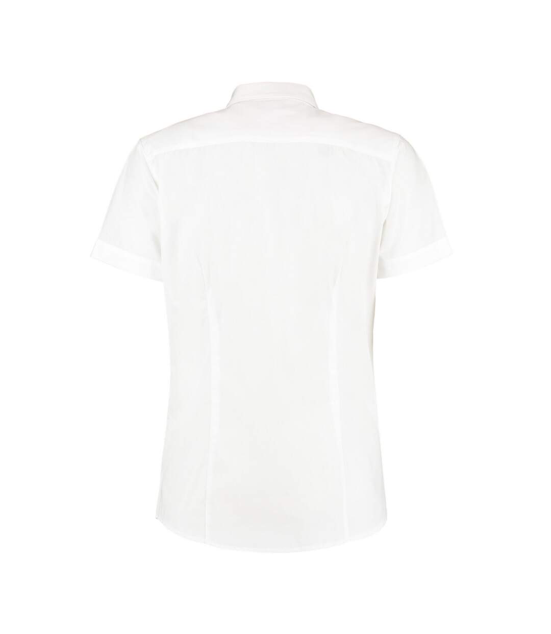 Womens/ladies workforce short-sleeved shirt white Kustom Kit-2