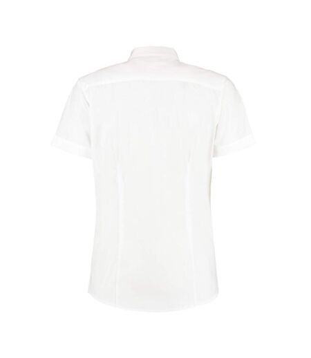 Womens/ladies workforce short-sleeved shirt white Kustom Kit