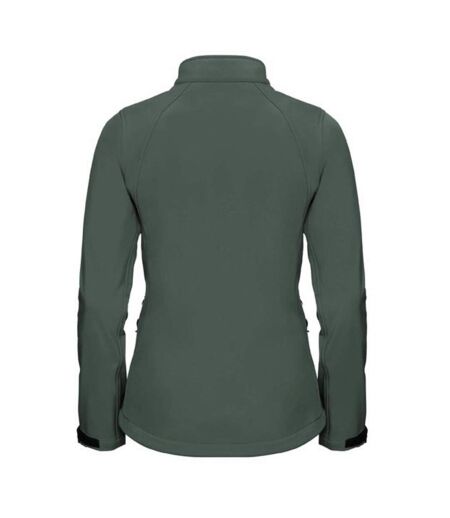 Jerzees Colours Ladies Water Resistant & Windproof Soft Shell Jacket (Bottle Green)
