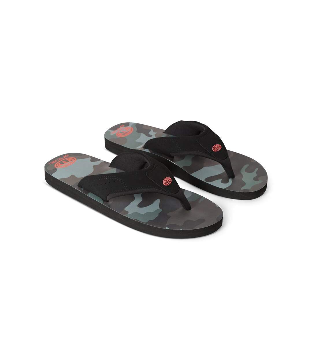 Mens jekyl camouflage recycled flip flops black Animal