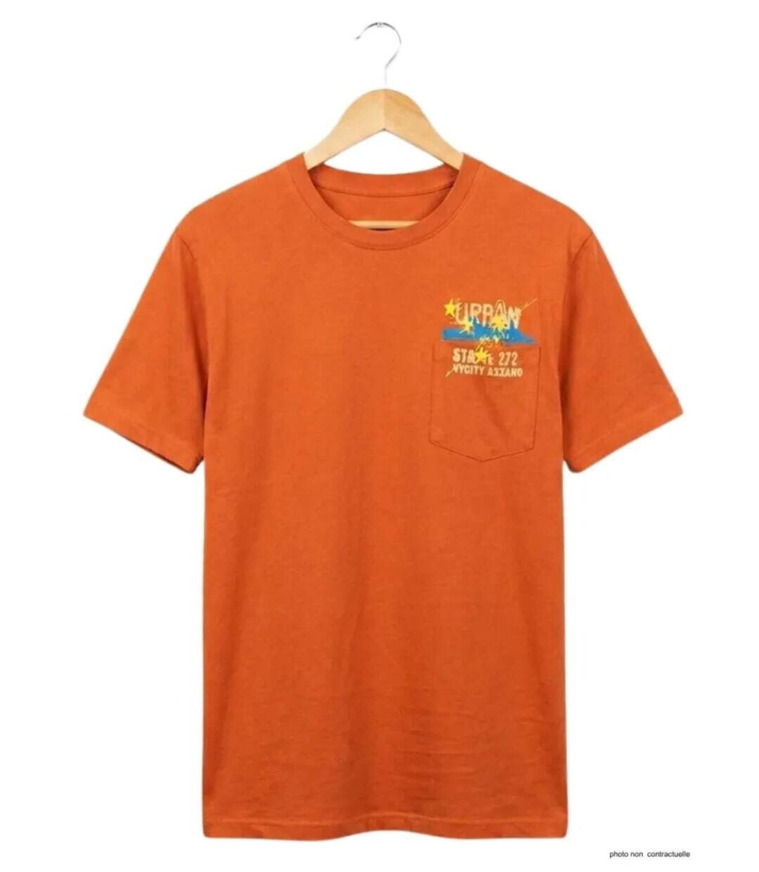 AXXANO AE1142O — Tee-shirt manches courtes avec poche poitrine pour un style casual-2