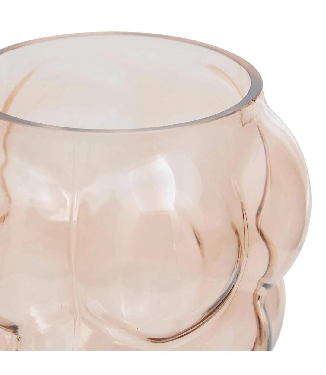 Vase en Verre Soufflé Edia 18cm Rose Clair-2