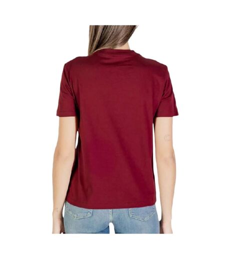 T-Shirt bordeaux femme calvin klein jeans classic - l