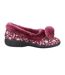 Womens/ladies goldfinch floral slippers burgundy Fleet & Foster