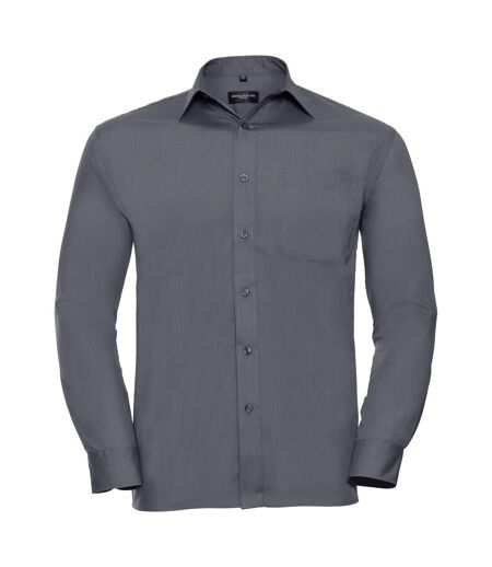 Collection Chemise À Manches Longues Pour Hommes Gris Convoi Russell
