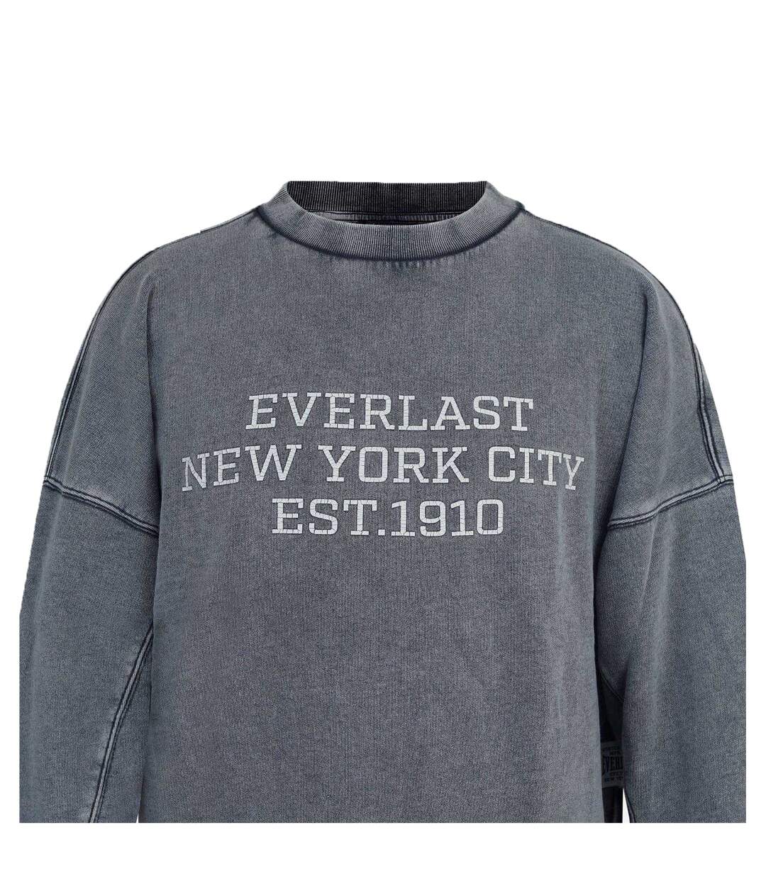Sweat Motif/style Lettrage Nyc Homme Gris Délavé Everlast-3