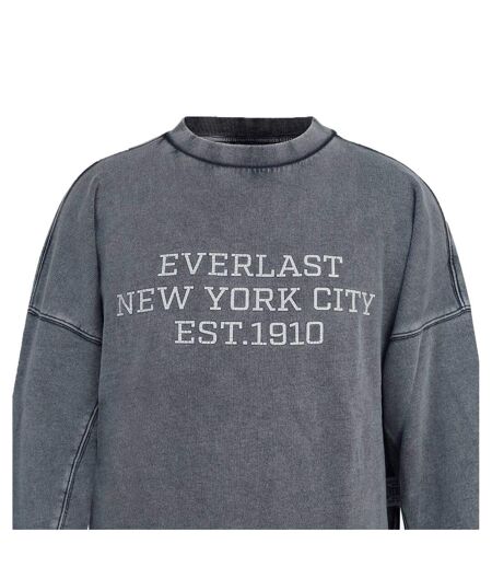 Sweat Motif/style Lettrage Nyc Homme Gris Délavé Everlast