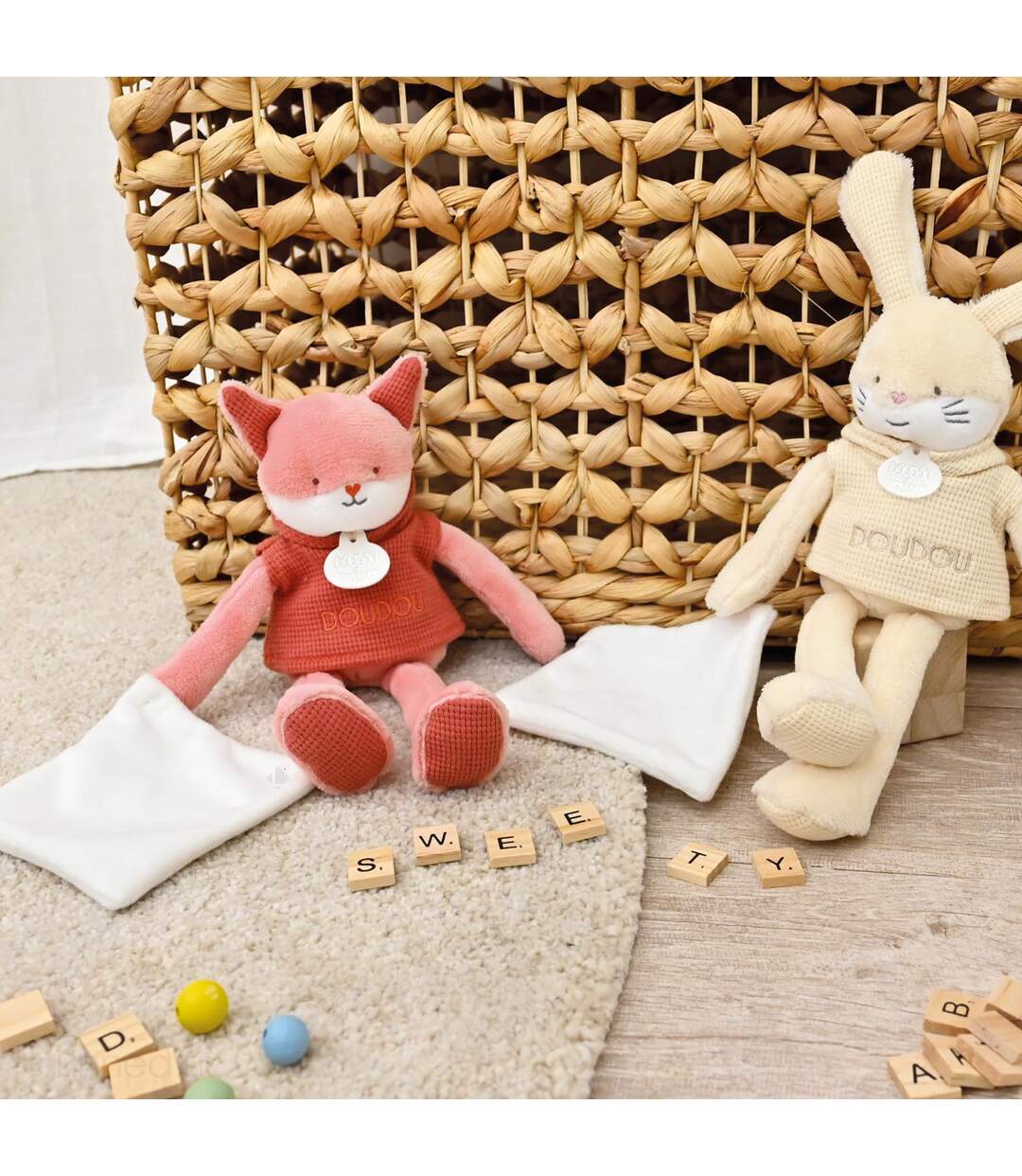 Doudou 25 cm polyester collection SWEETY DOUDOU Renard-2