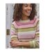 Womens/ladies Purl Striped Stitched Jumper Multicoloured WoolOvers-3