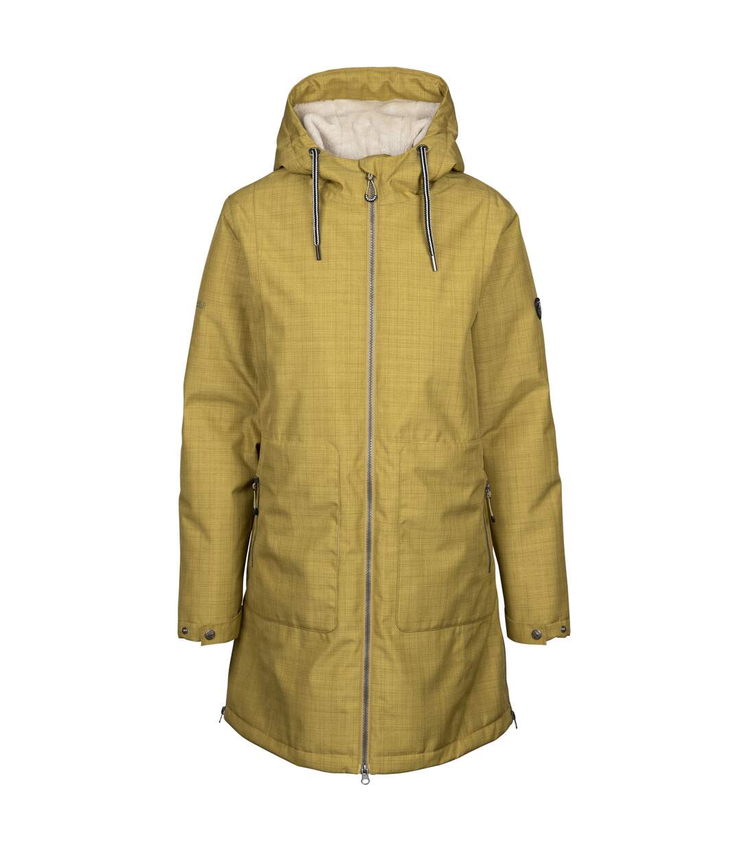 Veste imperméable neeska femme jaune olive Trespass-1