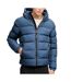 Doudoune bleu acier homme superdry hooded sports-1