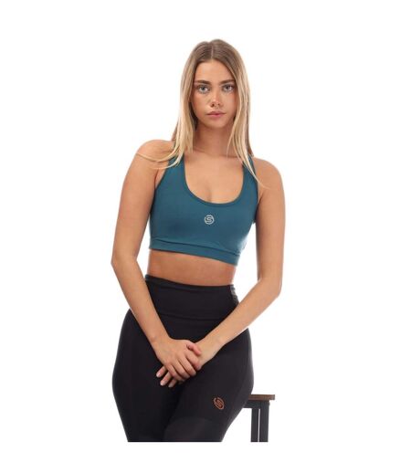 Womens/ladies Series-3 Active Sports Bra Teal Skins