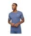 T-shirts Basicblues Homme Blanc Bleu Marine Bleu Denim Bleu Gris Chiné Crosshatch-3