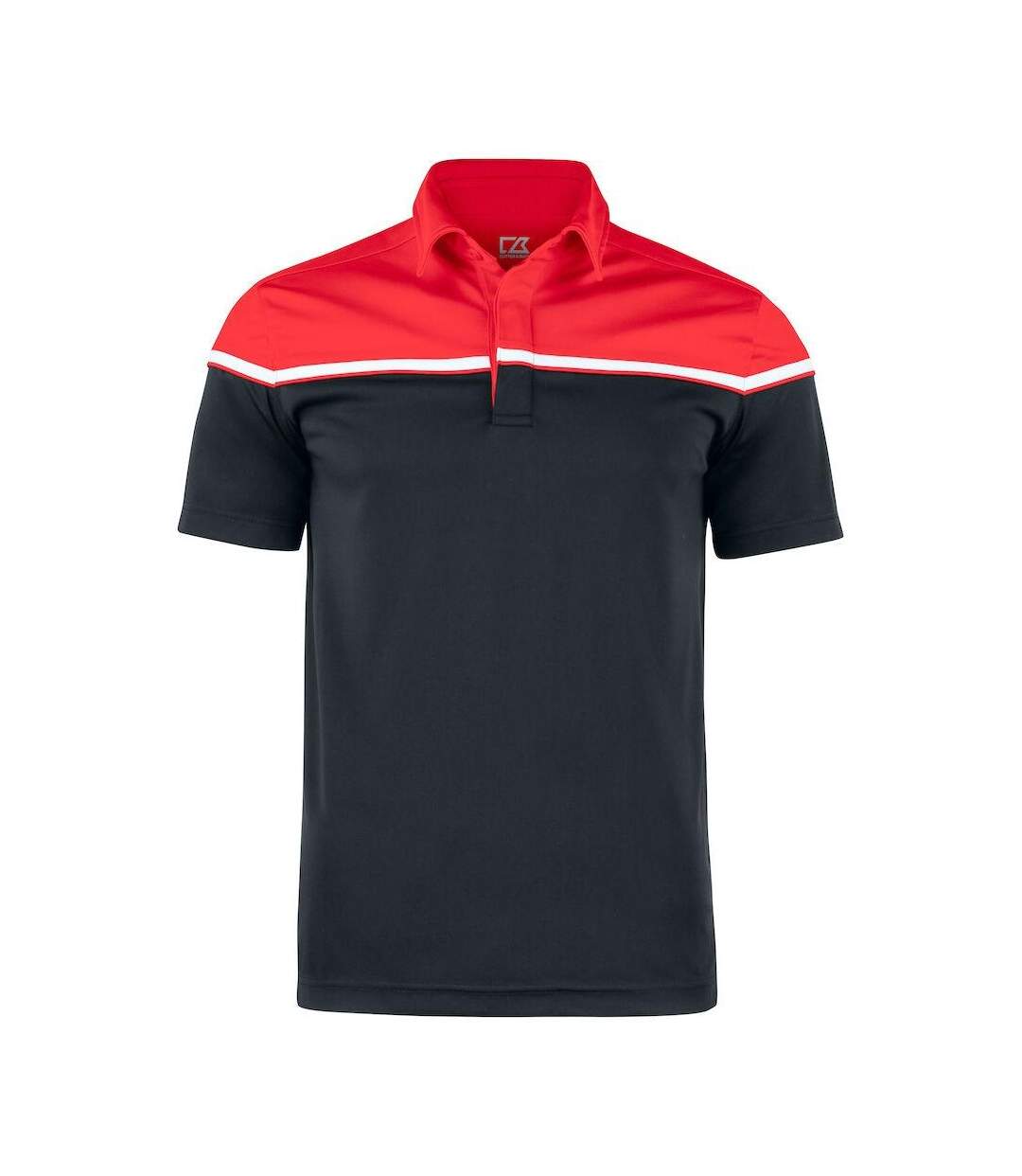 Polo Seaback Homme Noir Rouge Cutter & Buck-1