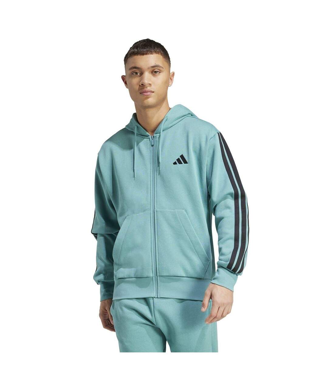 Veste À Capuche 3s Homme Bleu Sarcelle Adidas-4