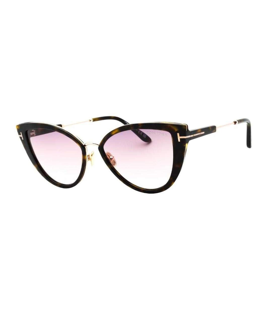 Womens/ladies Cat Eye Sunglasses One Size Havana Tom Ford-2