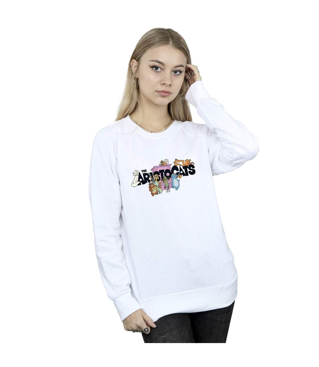 Disney - Sweat THE ARISTOCATS MUSIC LOGO - Femme (Blanc) - UTBI14159-2