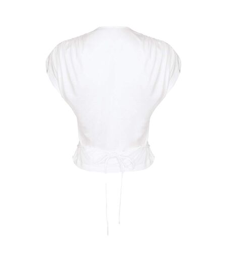 Haut Court Motif/style À Nouer Femme Blanc Pinko