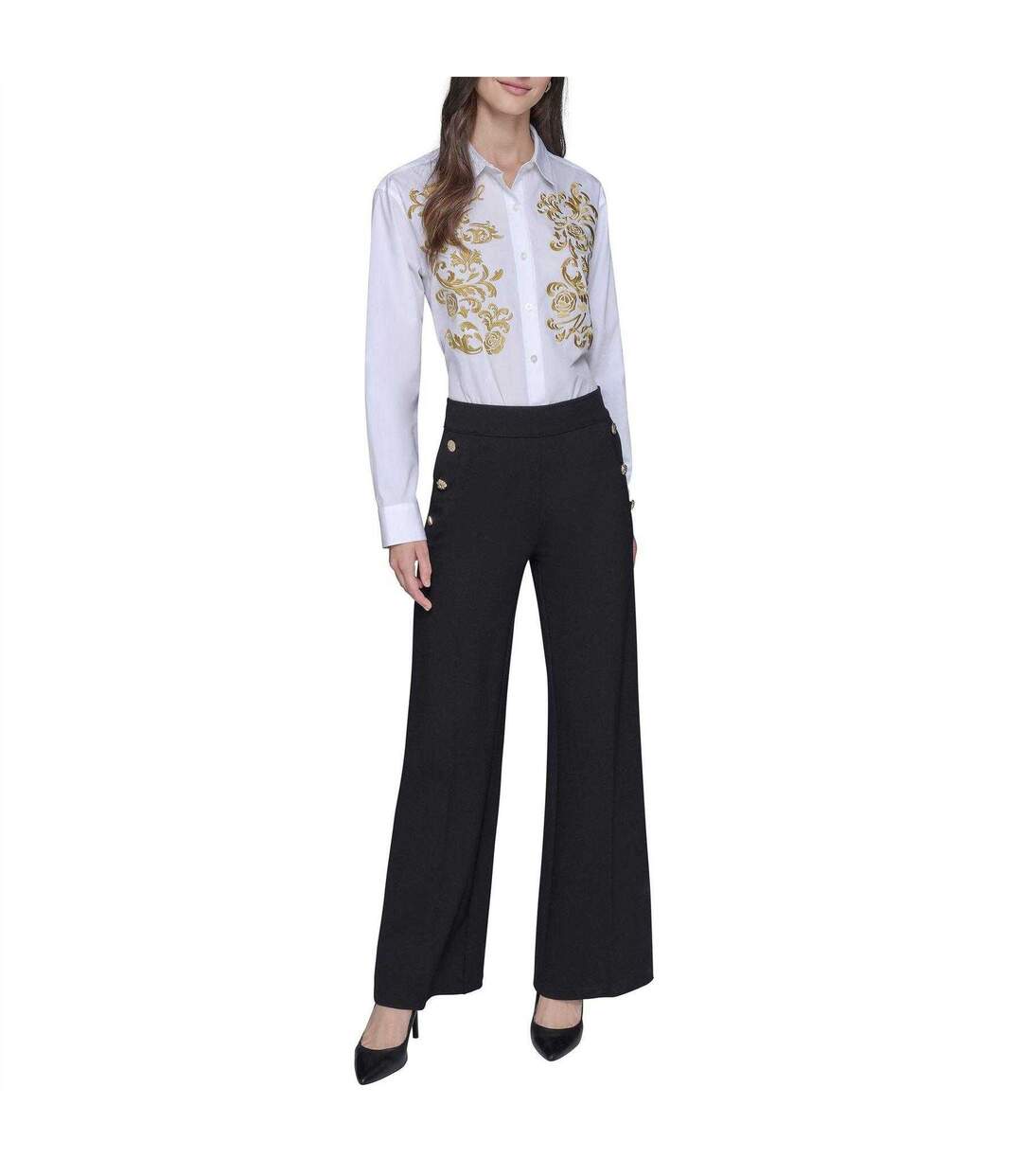 Pantalon Femme Noir Karl Lagerfeld-1