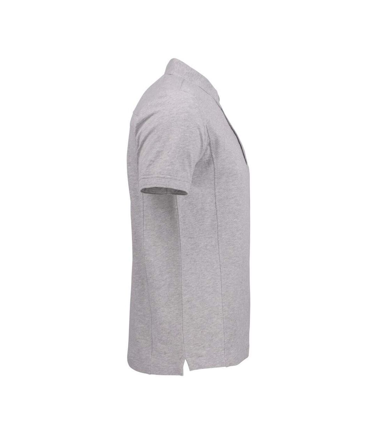 James Harvest Mens Shellden Jacquard Polo Shirt (Ash)
