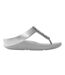 Womens/ladies Fino Leather Sandals Silver Fit Flop-1