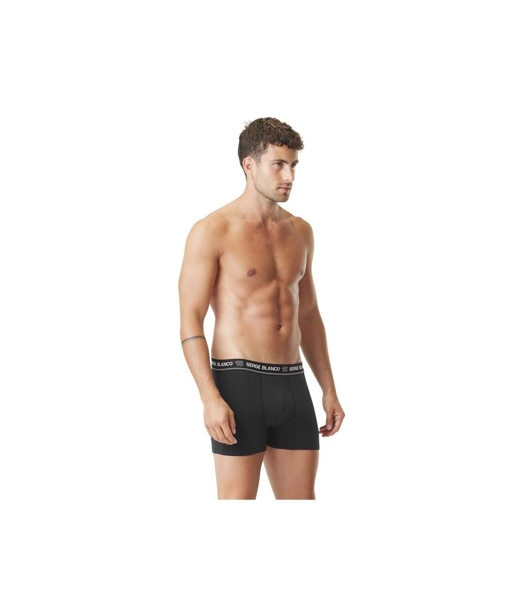 Lot de 4 Boxers coton homme uni Serge Blanco-4