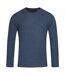 T-shirt manches longues - Homme - ST9080 - bleu marine mélange