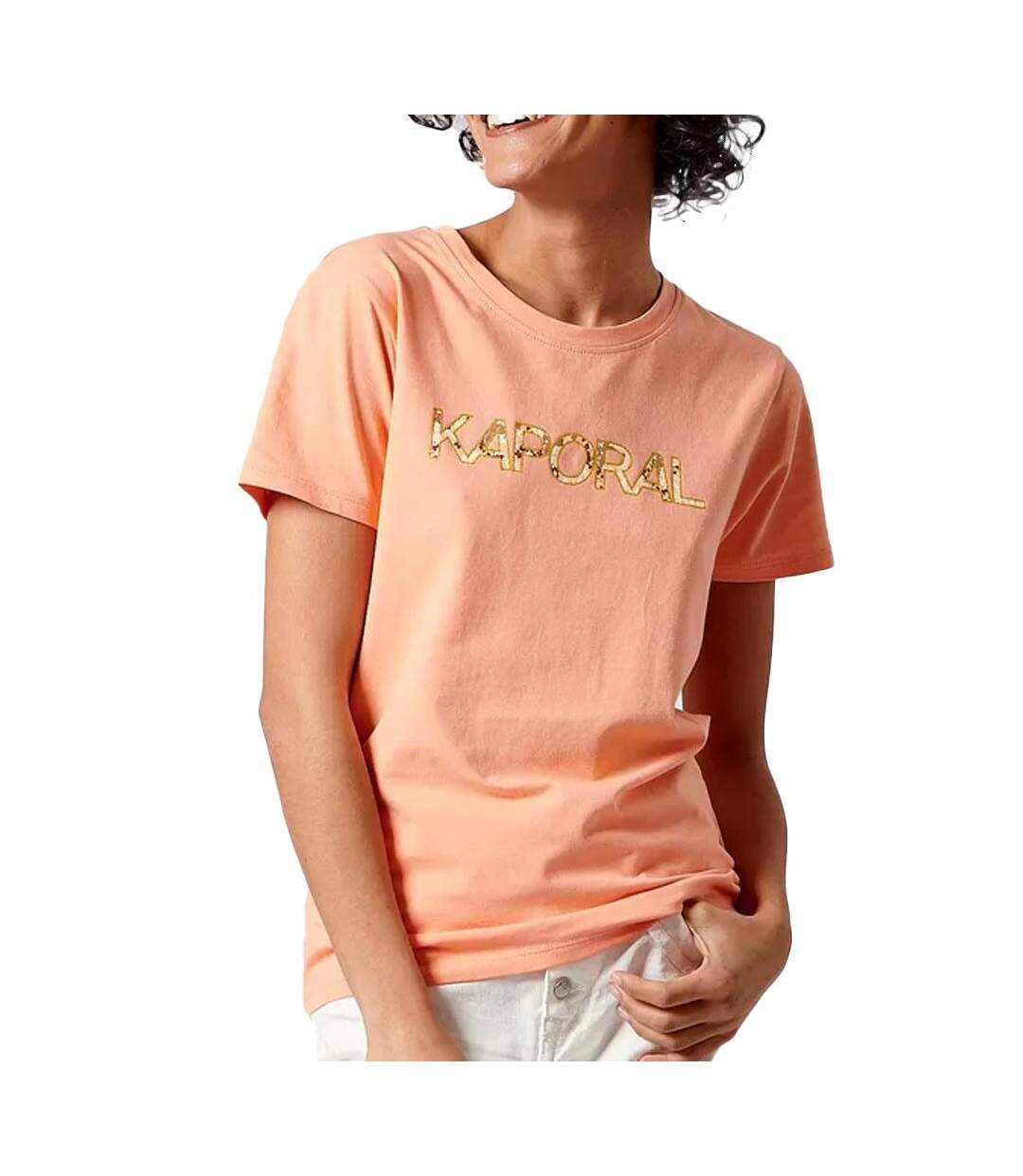 T-shirt orange femme kaporal fanjoe-1