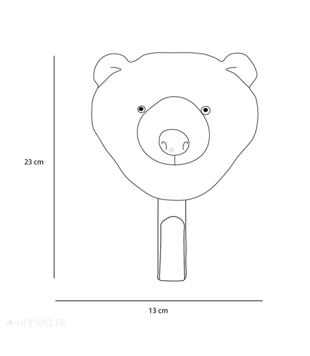 Patères petites têtes collection SOFT ANIMALS Polaire Ours Polaire Basile-3