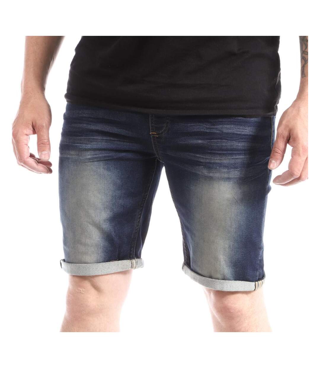 Short en Jean Bleu Foncé Homme Paname Brothers LEV - L-1