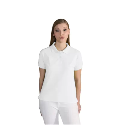 Polo À Manches Courtes  Pour Femme Blanc SG