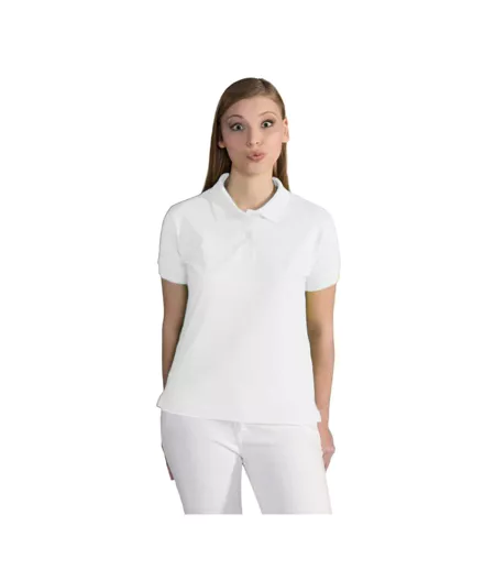Polo À Manches Courtes  Pour Femme Blanc SG
