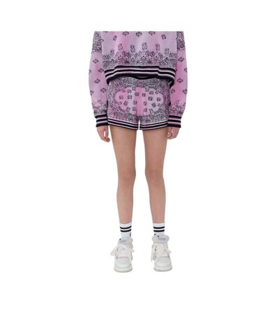 Womens/ladies Knitted Bandana Basketball Shorts Pink Black Amiri