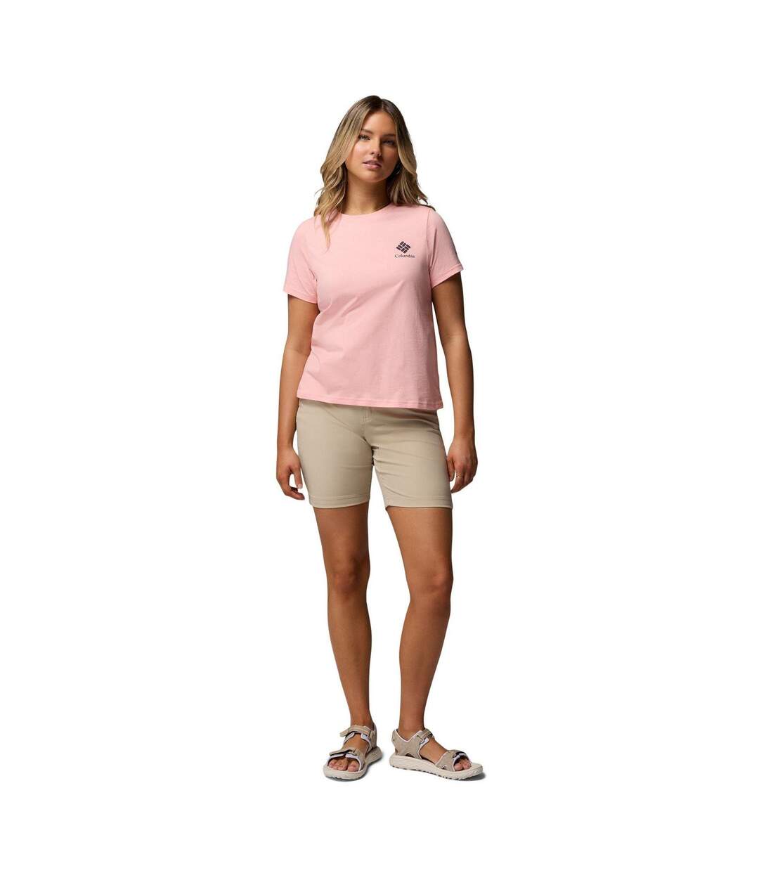 T-shirt Motif/style Logo Femme Rose Columbia-4