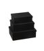 Lot de 3 Boîtes de Rangement Vaughn 36cm Noir-2