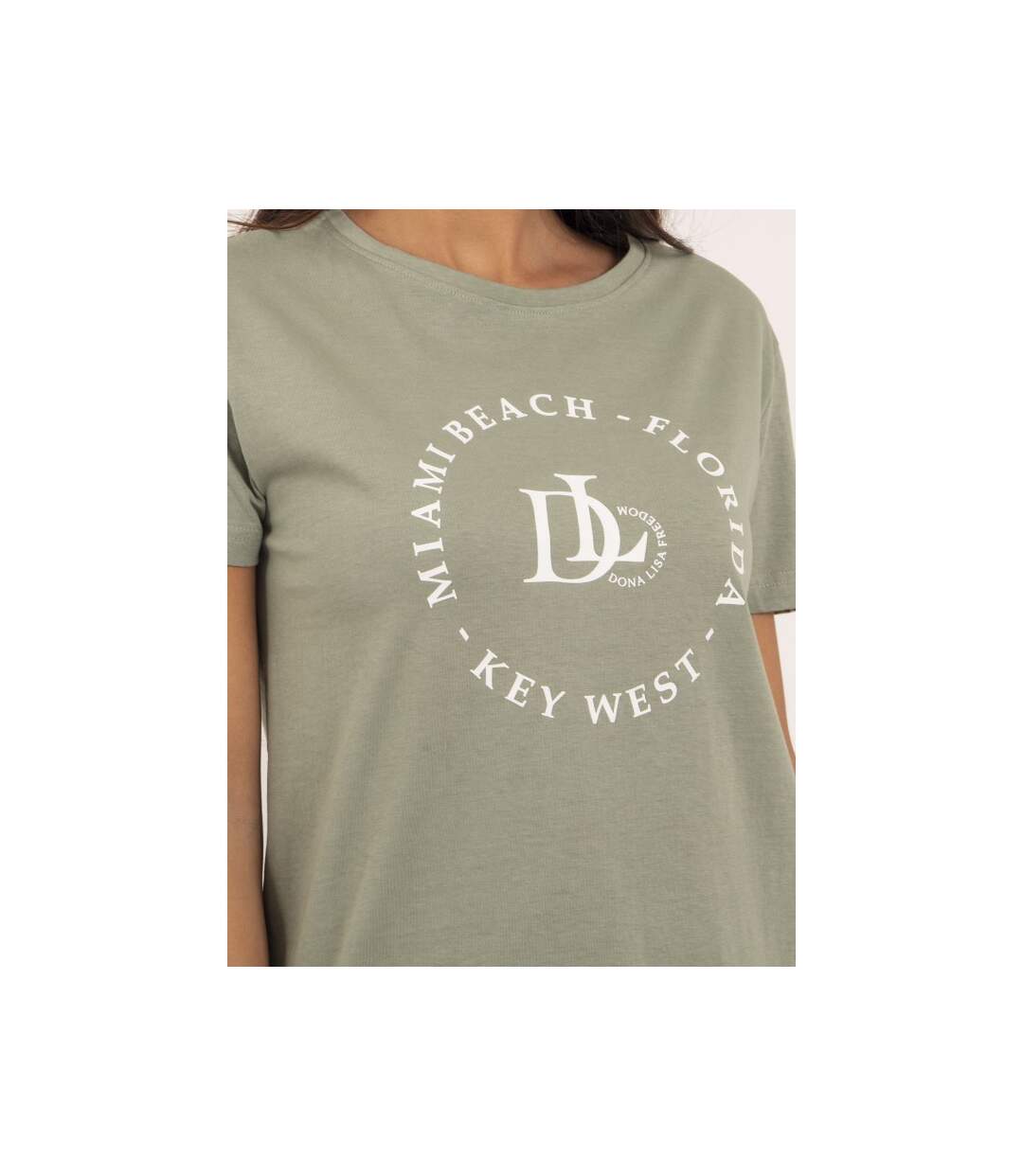 T-shirt col rond message FUSAIN - Dona X Lisa-3