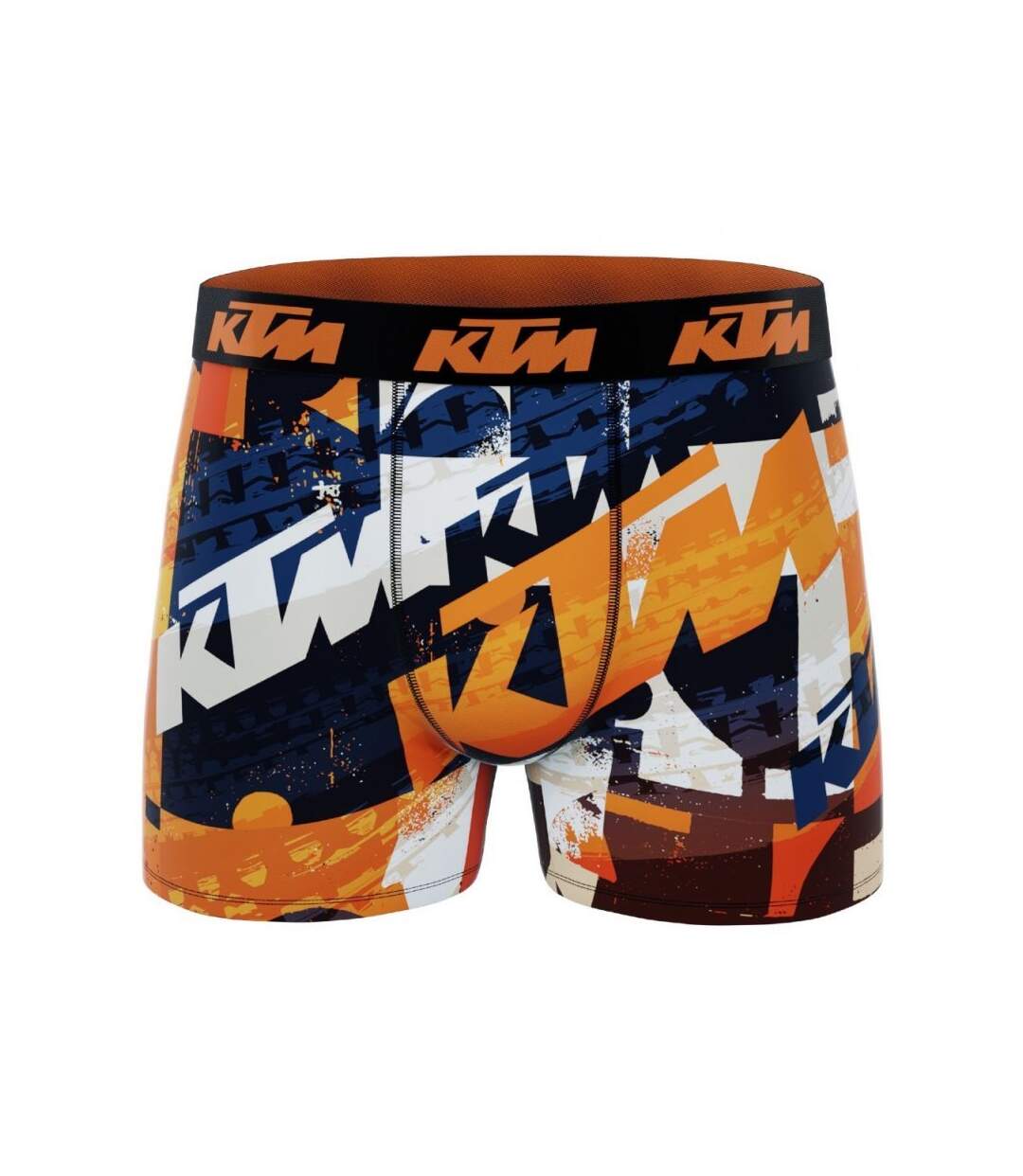 KTM Boxer Homme Microfibre LIG Noir Orange-1