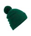 Bonnet Snowstar Vert Bouteille Beechfield-2