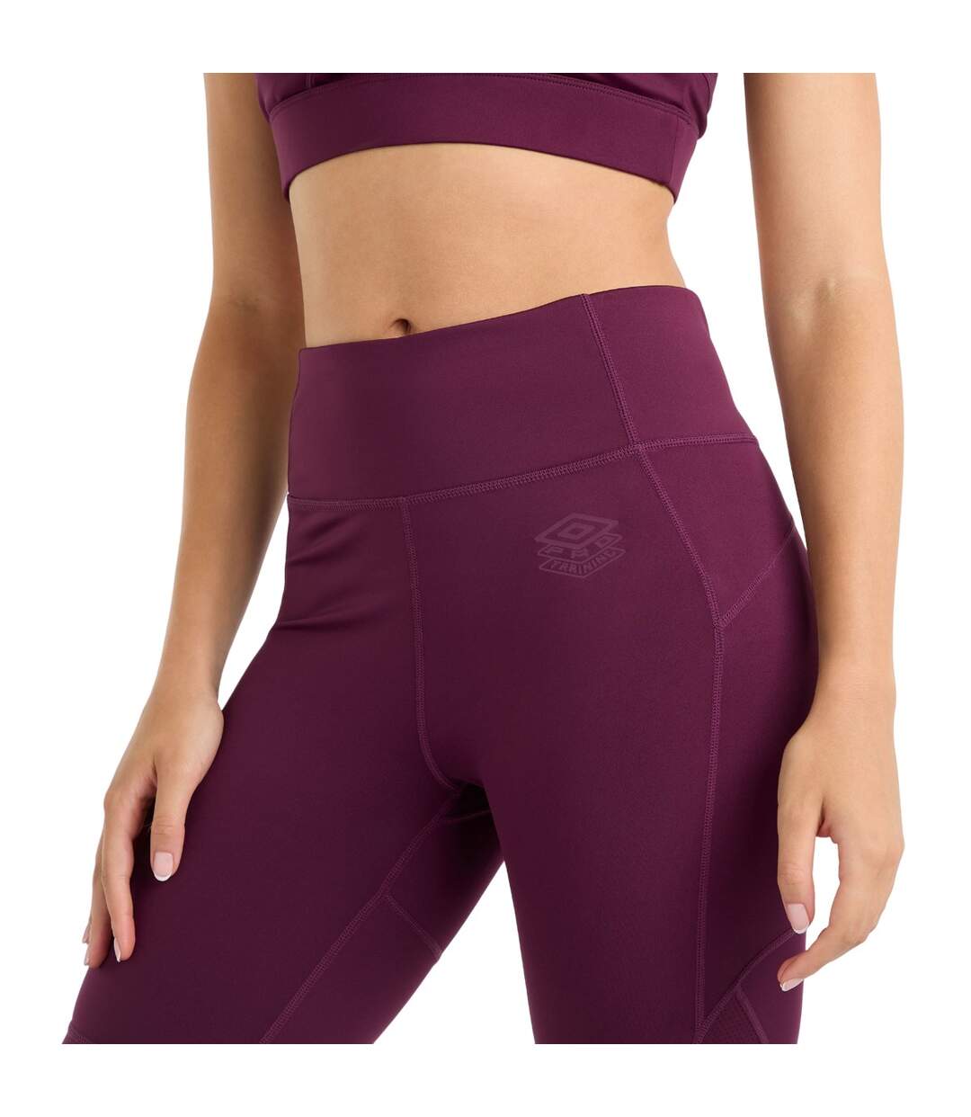 Womens/ladies pro training cycling shorts potent purple/mauve shadow Umbro-4